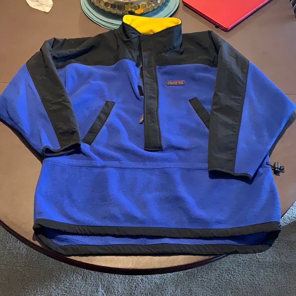 Men’s VTG 90's Tommy Hilfiger Athletic Gear Royal Blue Fleece Parka Jacket sz XL